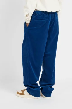 Classic Fit Pleated Corduroy Pant - Pantalon | Bleu