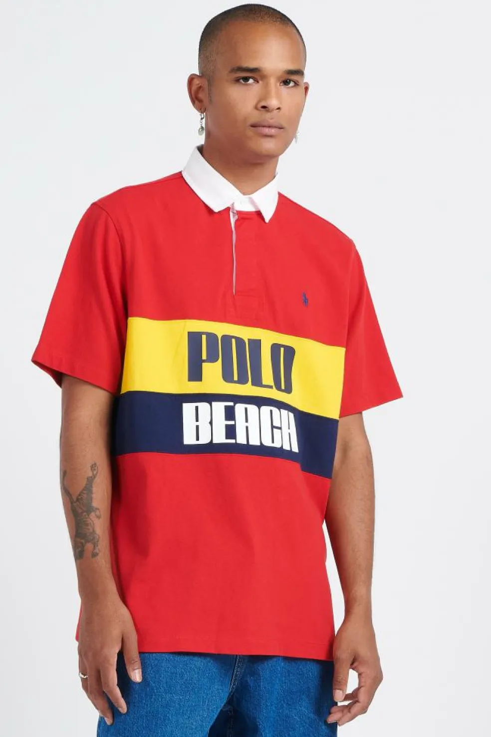 Classic Fit Polo Beach Rugby Shirt - Polo manches courtes | Rouge