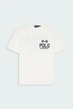 Classic Fit Slub Jersey Graphic T-Shirt - T-shirt | Beige