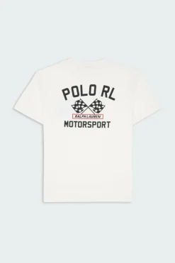 Classic Fit Slub Jersey Graphic T-Shirt - T-shirt | Beige