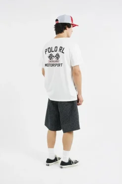 Classic Fit Slub Jersey Graphic T-Shirt - T-shirt | Beige