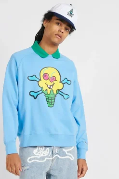 CONES BONES CREW - Sweatshirt | Bleu