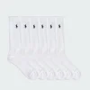 Cotton-Blend Crew Sock 6-Pack - Chaussettes | Blanc