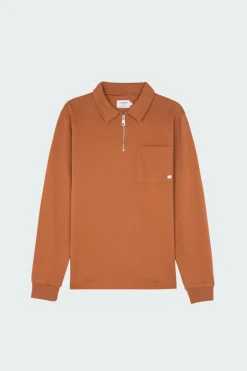 CRESTON RUGBY 1/4 ZIP - Sweatshirt | Orange