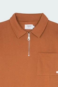 CRESTON RUGBY 1/4 ZIP - Sweatshirt | Orange