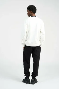 CREW NECK IN DIAGONAL RAISED FLEECE - Sweatshirt | Blanc