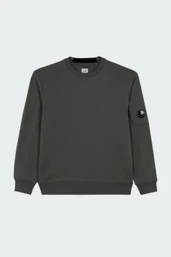 CREW NECK IN DIAGONAL RAISED FLEECE - Sweatshirt | Kaki