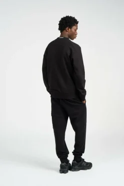 CREW NECK IN DIAGONAL RAISED FLEECE - Sweatshirt | Noir