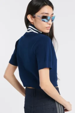 CROP TURTLENECK - Pull | Bleu