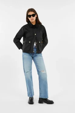 CROPPED BEADNELL WAX JACKET - Veste | Noir