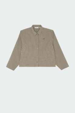 CROPPED SHIRT JACKET - Chemise | Marron