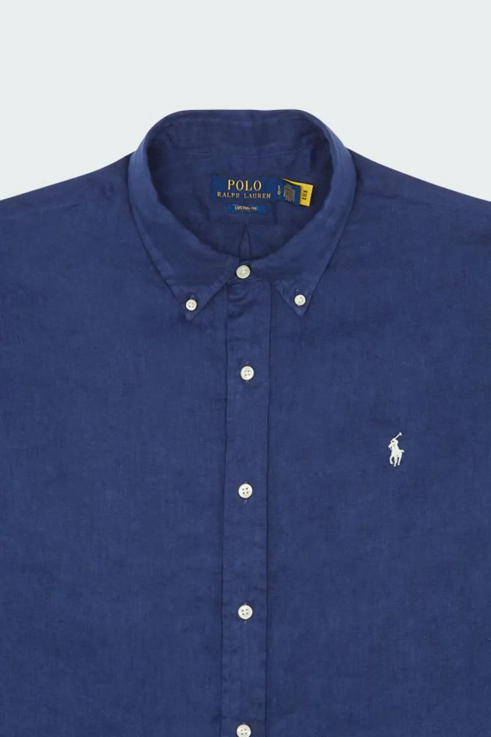 Custom Fit Linen Shirt - Chemise | Bleu