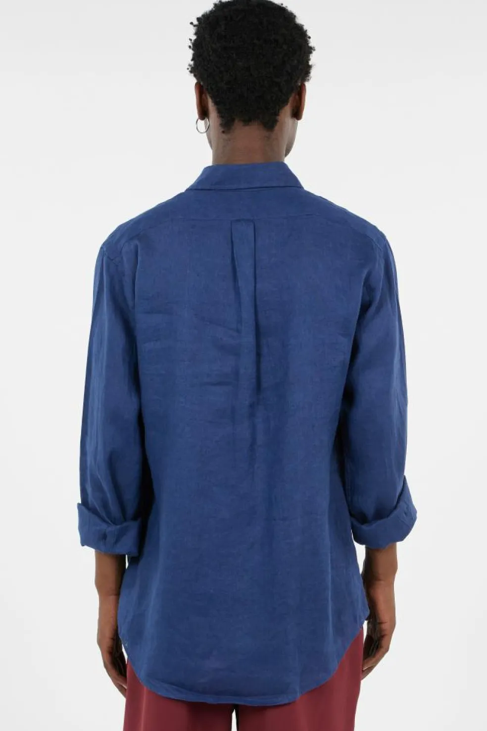 Custom Fit Linen Shirt - Chemise | Bleu
