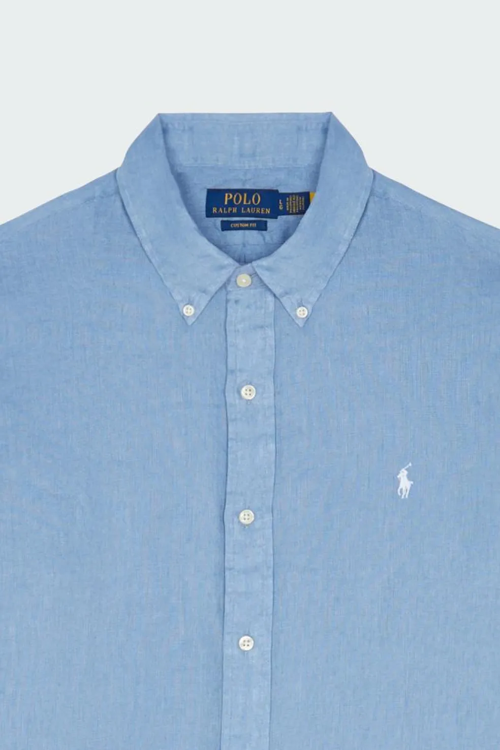 Custom Fit Linen Shirt - Chemise | Bleu