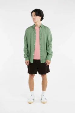 Custom Fit Linen Shirt - Chemise | Vert