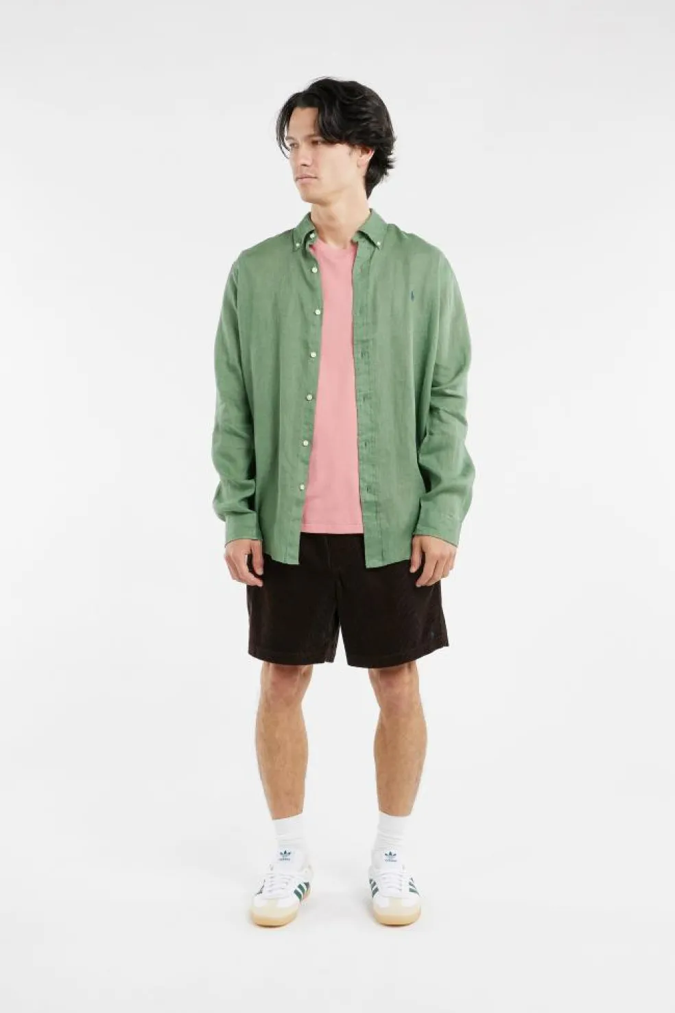 Custom Fit Linen Shirt - Chemise | Vert