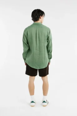 Custom Fit Linen Shirt - Chemise | Vert