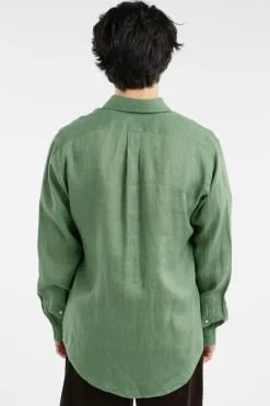 Custom Fit Linen Shirt - Chemise | Vert