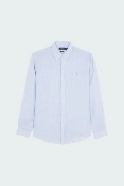 Custom Fit Striped Linen Shirt - Chemise | Multicolore