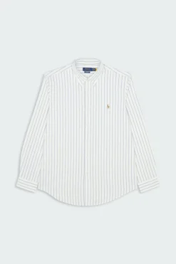 Custom Fit Striped Oxford Shirt - Chemise | Blanc