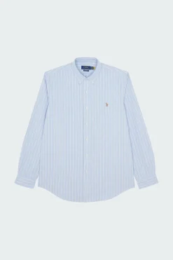 Custom Fit Striped Oxford Shirt - Chemise | Bleu