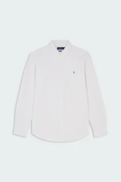 Custom Fit Striped Oxford Shirt - Chemise | Beige