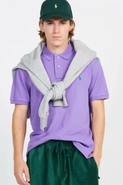 Custom Slim Fit Mesh Polo Shirt - Polo manches courtes | Violet
