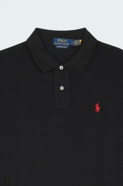 Custom Slim Fit Mesh Polo Shirt - Polo | Noir