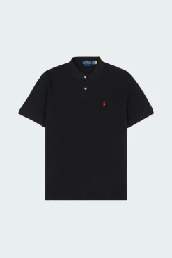 Custom Slim Fit Mesh Polo Shirt - Polo manches courtes | Noir