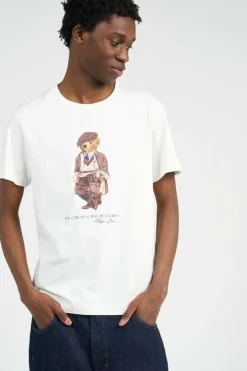 Custom Slim Fit Polo Bear Jersey T-Shirt - T-shirt | Blanc