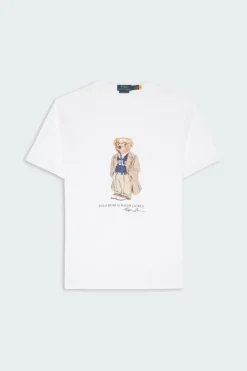 Custom Slim Fit Polo Bear Jersey T-Shirt - T-shirt | Blanc