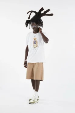 Custom Slim Fit Polo Bear Jersey T-Shirt - T-shirt | Blanc