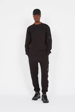 DIAGONAL RAISED FLEECE CREW NECK LENS SWEATSHIRT - Sweatshirt | Noir