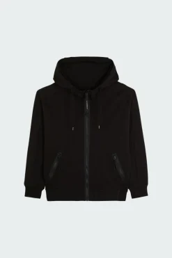DIAGONAL RAISED FLEECE GOGGLE - Hoodie zippé | Noir