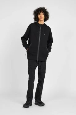 DIAGONAL RAISED FLEECE GOGGLE - Hoodie zippée | Noir
