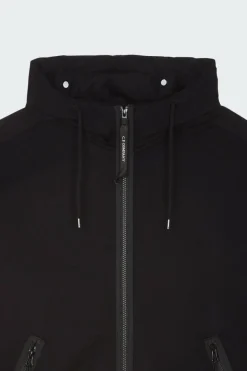 DIAGONAL RAISED FLEECE GOGGLE - Hoodie zippée | Noir