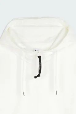 DIAGONAL RAISED FLEECE GOGGLE - Hoodie zippé | Blanc