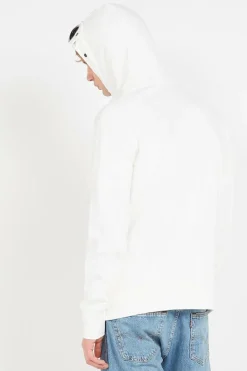 DIAGONAL RAISED FLEECE GOGGLE - Hoodie zippé | Blanc