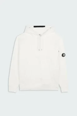 DIAGONAL RAISED FLEECE HOODED - Hoodie | Blanc