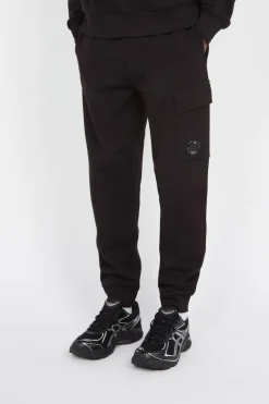 DIAGONAL RAISED FLEECE LENS - Jogging | Noir