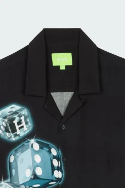 DICE SS WOVEN TOP - Chemise | Noir