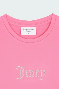 DOT RUCHED SS FIITTED TEE - T-shirt | Rose