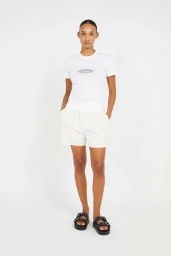 DOTTED TYPE FITTED - T-shirt | Blanc