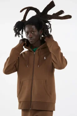 Double-Knit Full-Zip Hoodie - Hoodie zippé | Marron