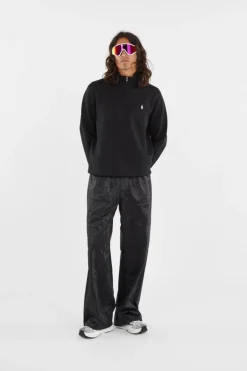 Double-Knit Quarter-Zip Pullover - Sweatshirt | Noir