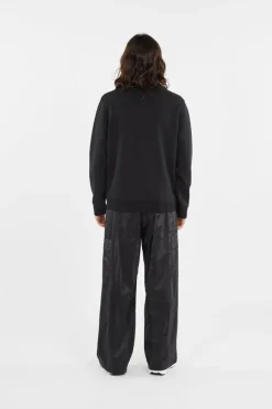 Double-Knit Quarter-Zip Pullover - Sweatshirt | Noir