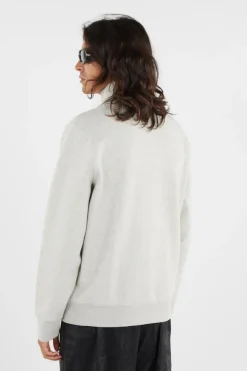 Double-Knit Quarter-Zip Pullover - Sweatshirt | Gris