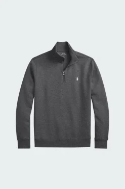 Double-Knit Quarter-Zip Pullover - Sweatshirt | Gris