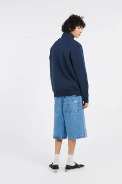 Double-Knit Quarter-Zip Pullover - Sweatshirt | Bleu