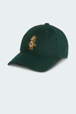 EMB BEAR WOOL 6PANEL CAP - Casquette | Vert